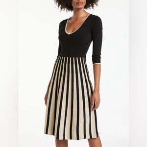 Boden Kiera Party Dress Black Gold Shimmer Knee Length Size 8 or Medium